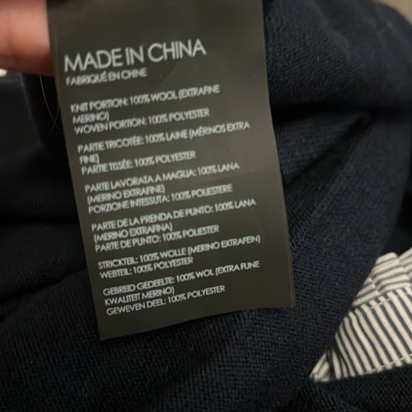 👉NWT Club Monaco 100% Wool Fidelma Dress Navy Blue Size M - Picture 8 of 8